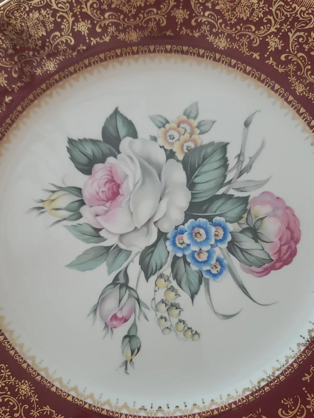 Vtg Imperial By Salem China Co Service Plate - Gold Trim